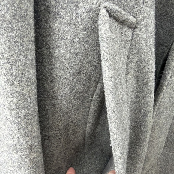 Dunst Unisex Mac Coat XL Charcoal Gray Wool Blend Pockets Belted Classic Winter - Picture 9 of 16